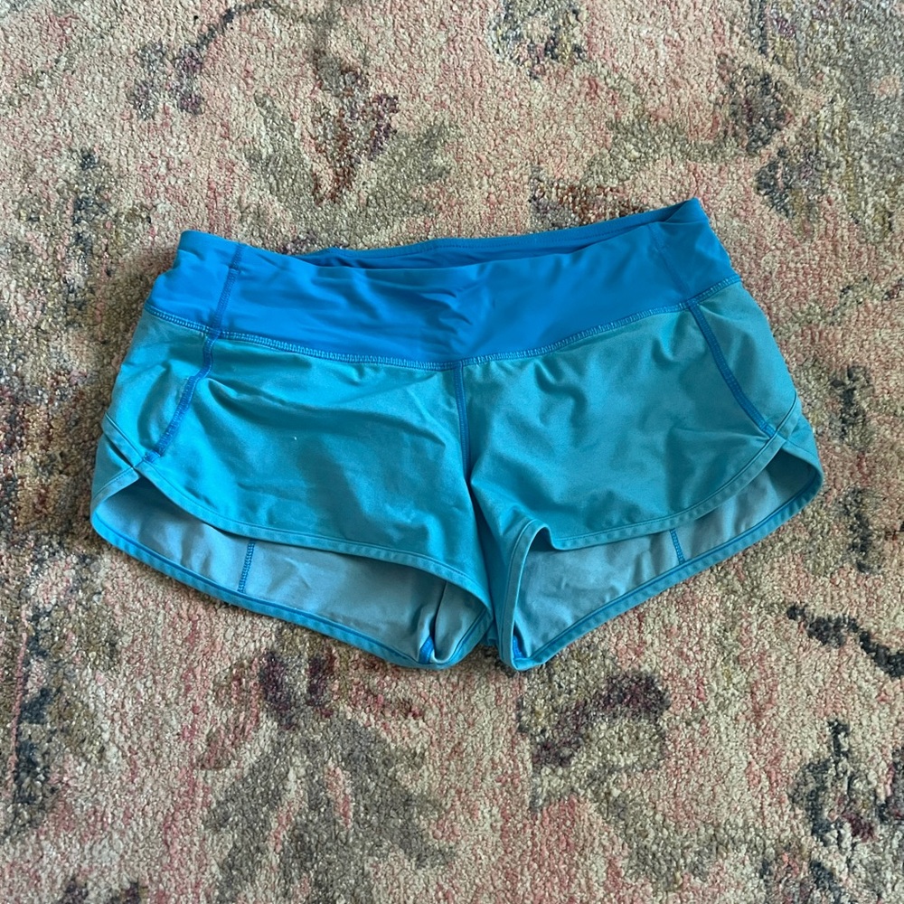 Blue lululemon speed up shorts